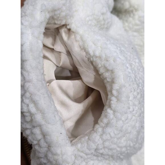 Lovers & Friends x Revolve Y2K Simone Faux Fur Sherpa Bomber Cream XS A004174 - Picture 5 of 8